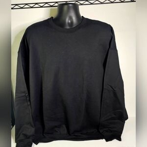 Athletic Works Fleece Black Crew Sweatshirt Mens 3Xl(54-56)